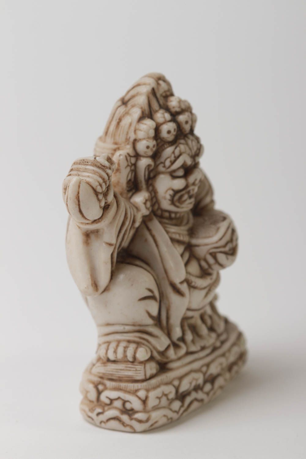 Deko Figur Haus Deko Orientalische Figur Mahakala aus Polymerharz und Marmormehl foto 3