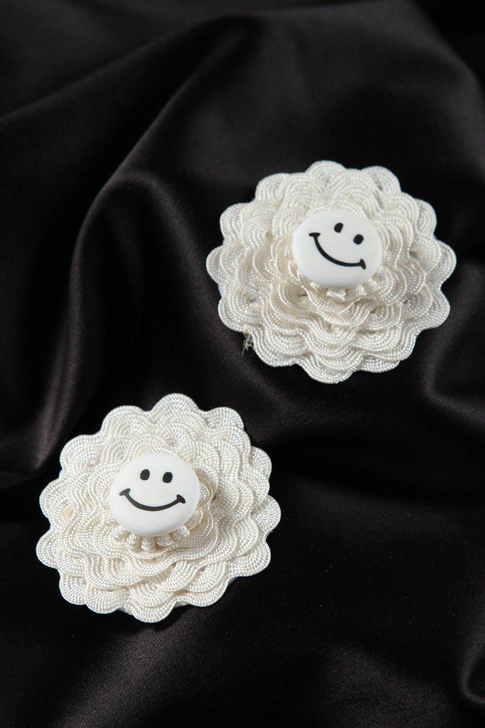 Handmade flower hair clip set of 2 items gift ideas unusual hair accessory  photo 2