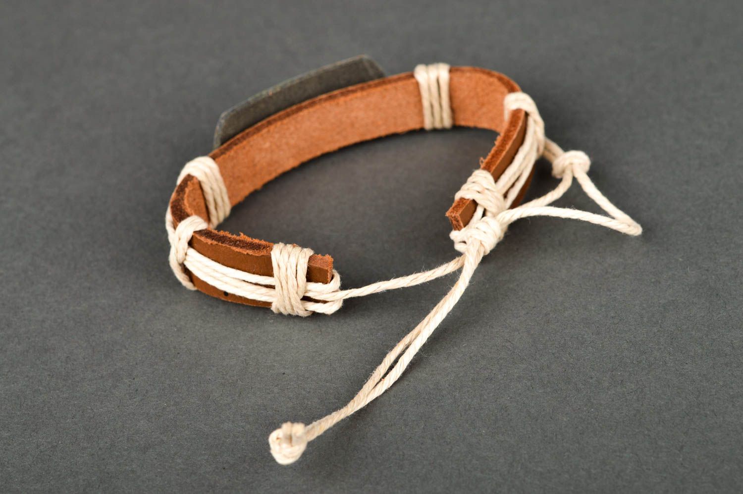 Leather bracelet for women handmade leather goods designer accessories photo 5