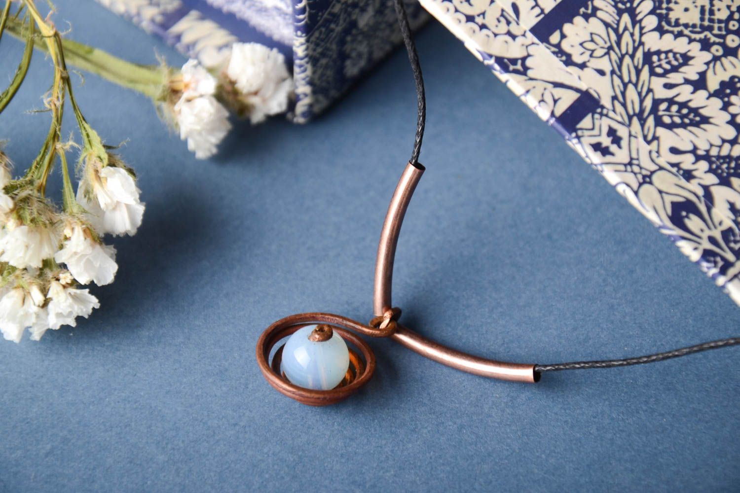 Handmade pendant metal pendant unusual jewelry designer accessory gift for her photo 1