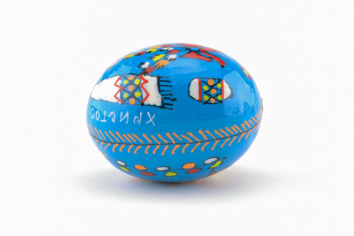 Painted wooden Easter egg photo 2
