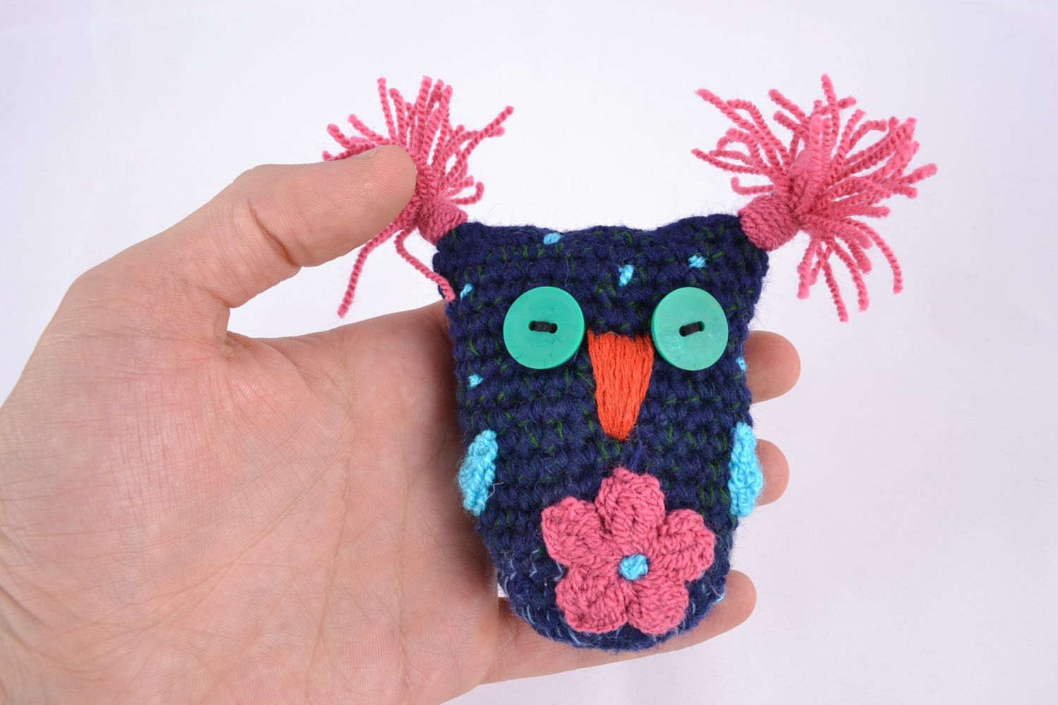 Soft crochet toy owl photo 2