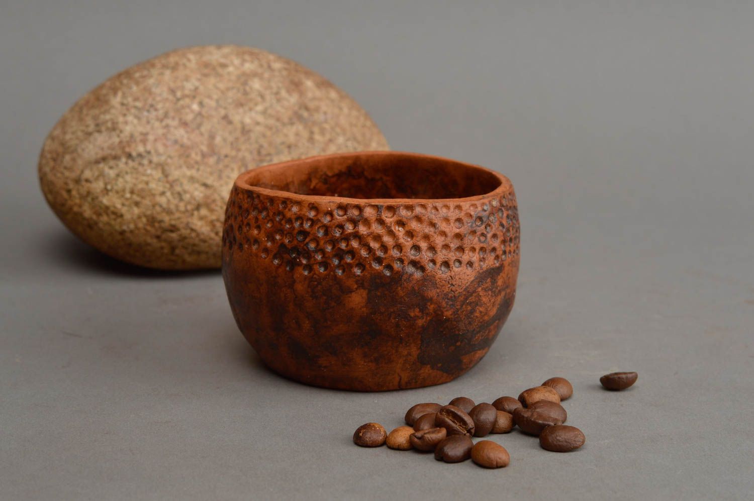 Handmade Trinkbecher Ton Keramik Weinbecher ausgefallenes Geschenk künstlerisch foto 1