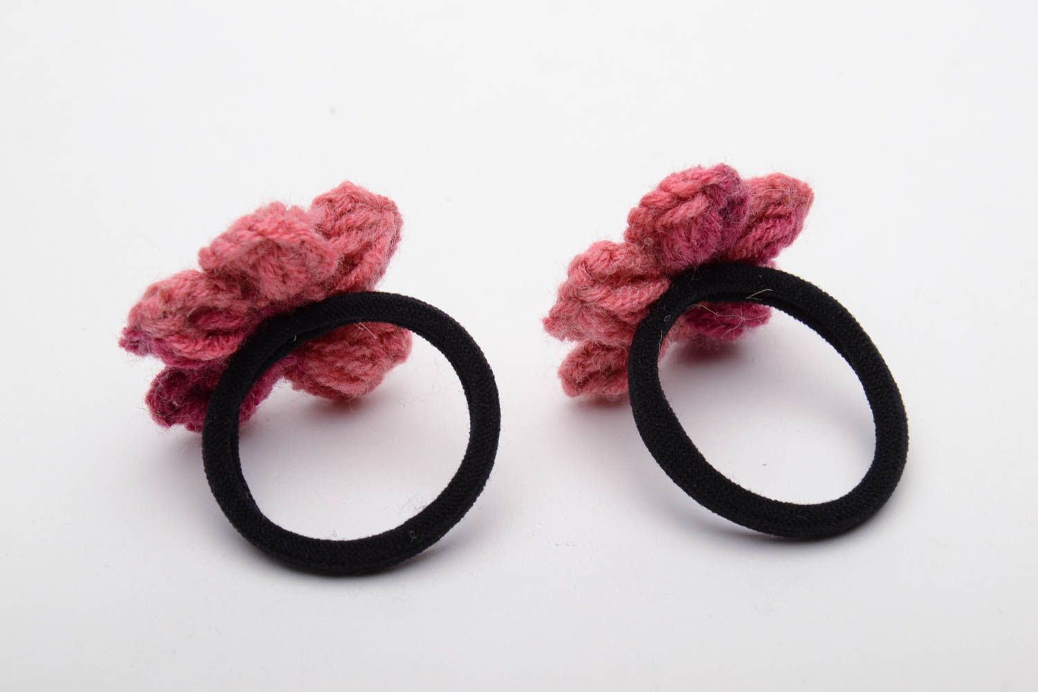 Set of scrunchies with flowers photo 4