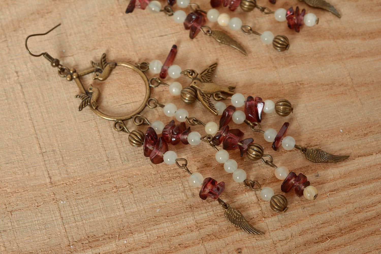 Metal jewelry handmade earrings dangling earrings fashion accessories gift ideas photo 5