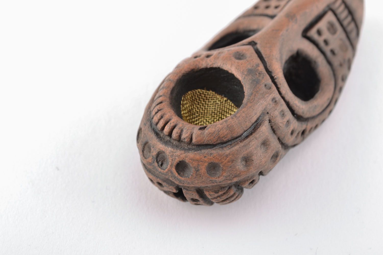 Smoking pipe in the shape of mask photo 3