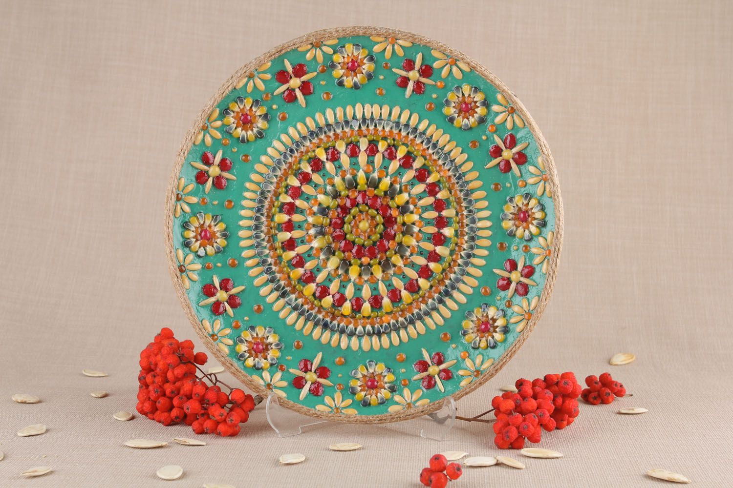 Handmade decorative plate photo 1