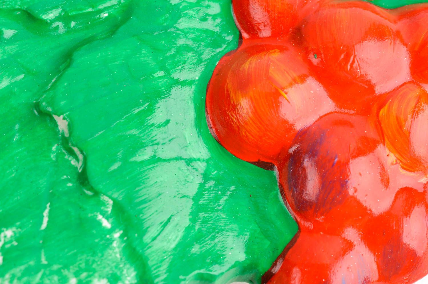 Deko Magnet handmade Gips Deko Magnet Kühlschrank originelle Geschenke grün rot foto 9