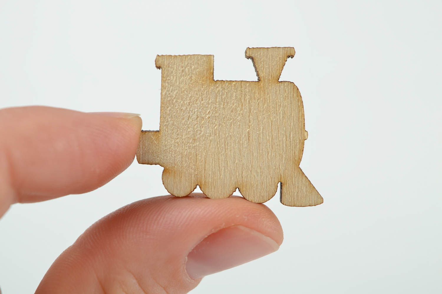 Handgemachte Miniatur Figur Dampfzug Holz Figur Holzrohling zum Bemalen foto 2