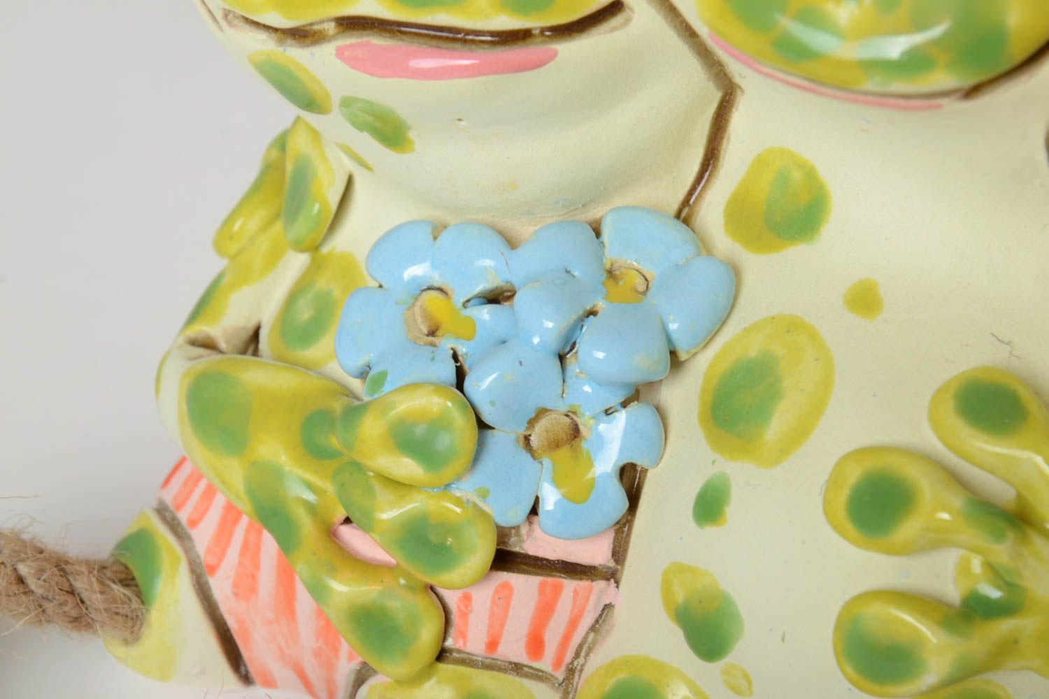 Handgemachte Keramik lustige Sparbüchse Geschenkidee für Kinder Ton Deko foto 3