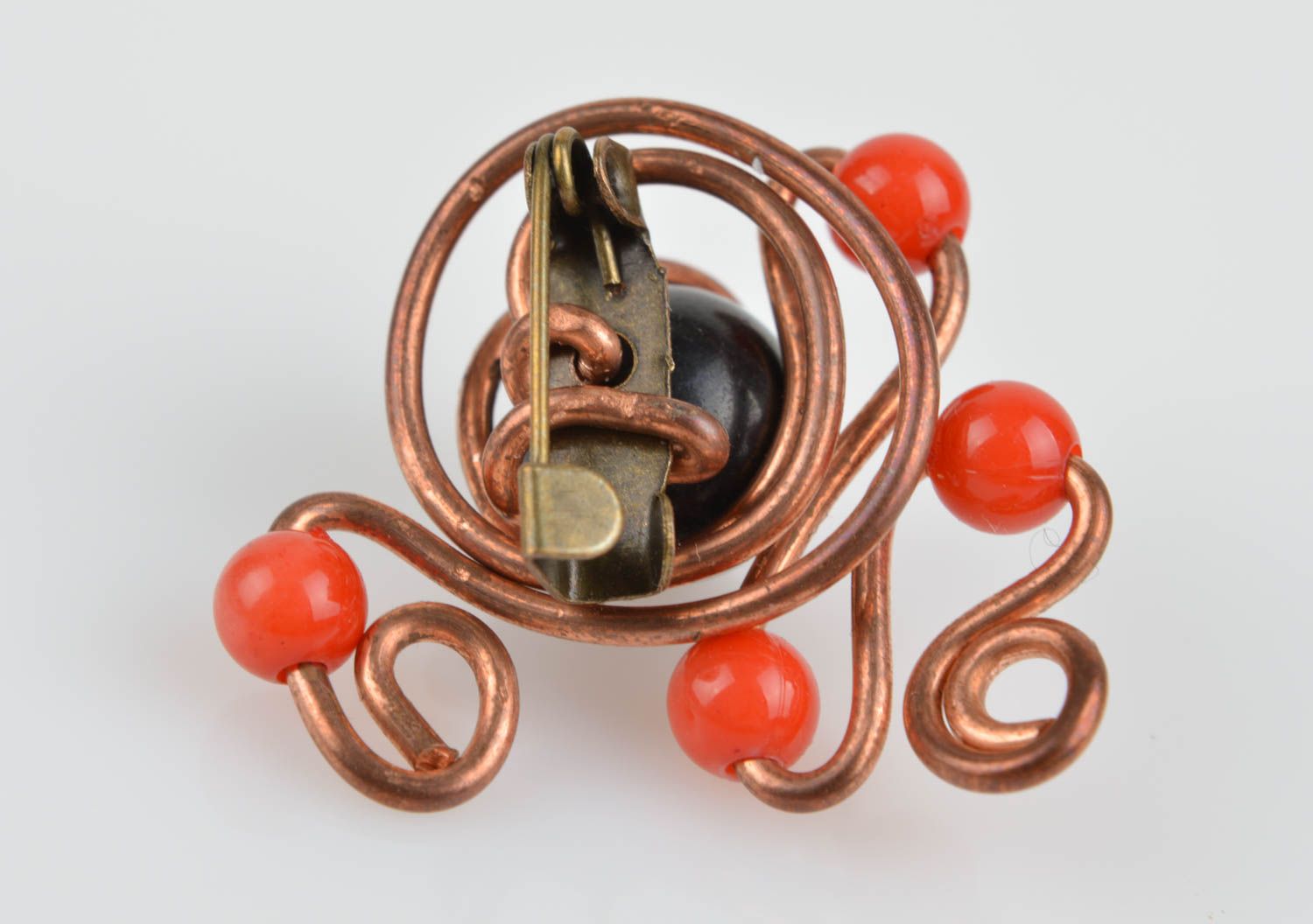 Broche hecho a mano de cobre accesorio de moda elegante regalo original foto 4