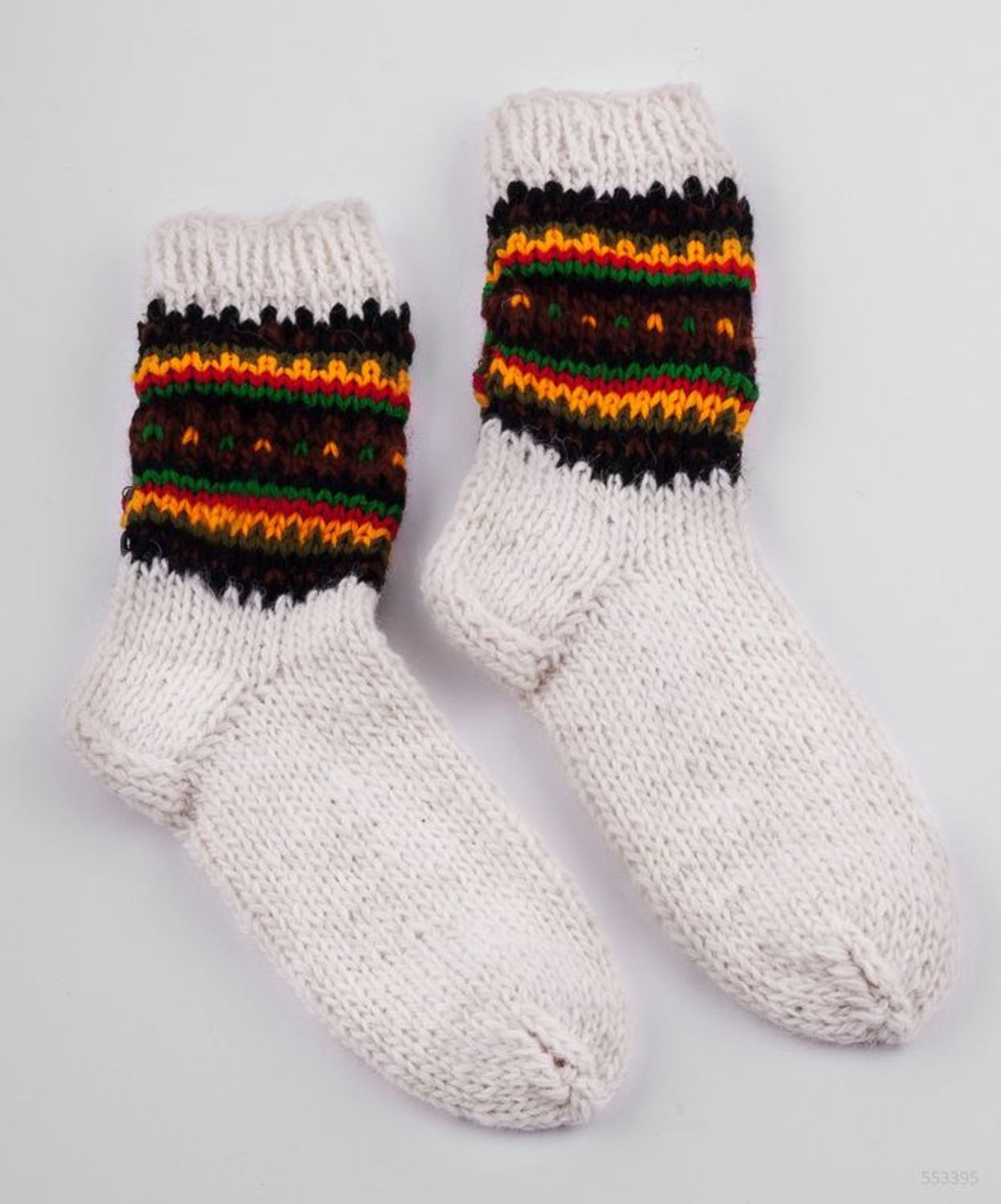 Bright women's socks made of wool photo 2