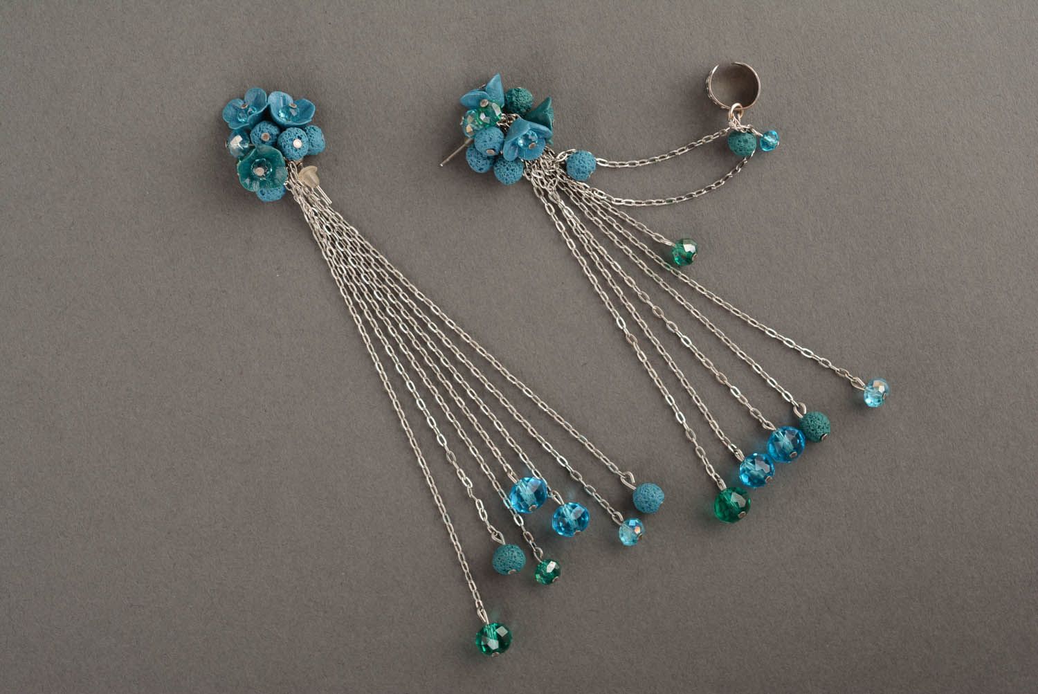 Designer cuff earrings Spring Drops photo 2