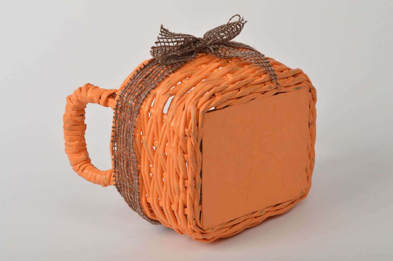 Handmade decorative paper basket woven basket designs the living room gift ideas photo 4