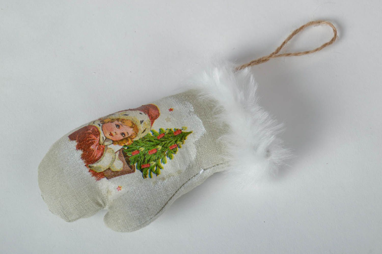 Brinquedo de têxtil do Natal Mitten foto 2
