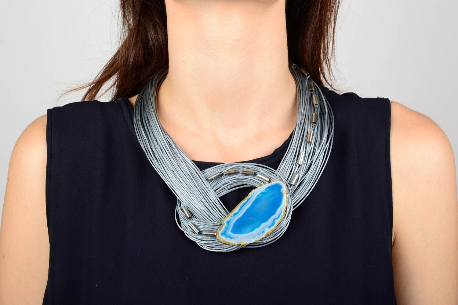 Halsketten Frauen massiv Damen Collier handgemachter Schmuck Geschenk Ideen foto 1