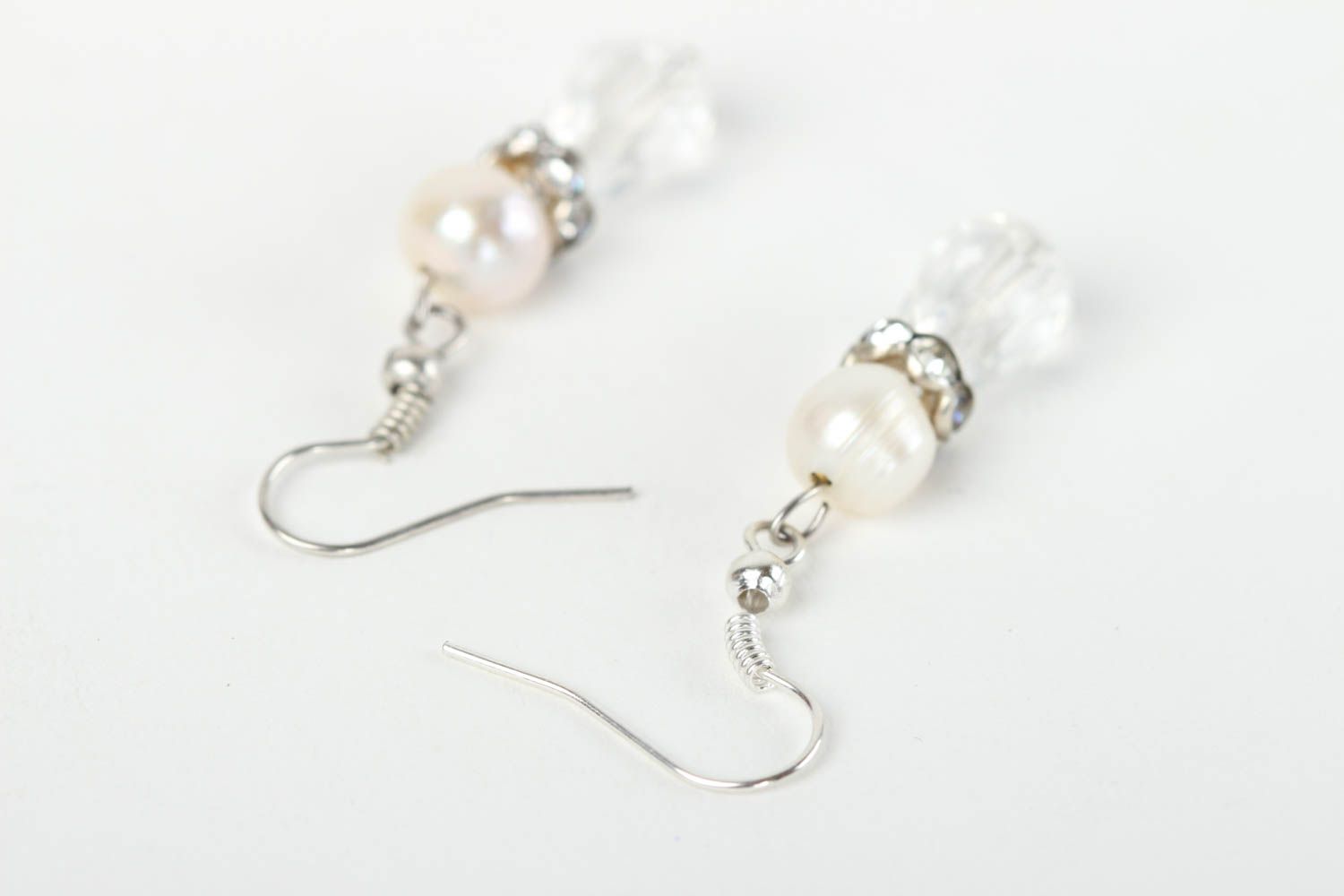 Boucles d'oreilles perles cristal Bijou fait main élégantes Cadeau original photo 4