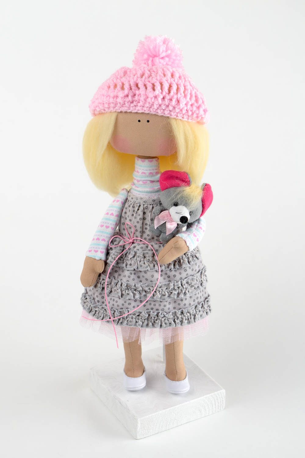 Кукла ручной работы кукла из ткани мягкая кукла небольшая дизайнерская фото 3