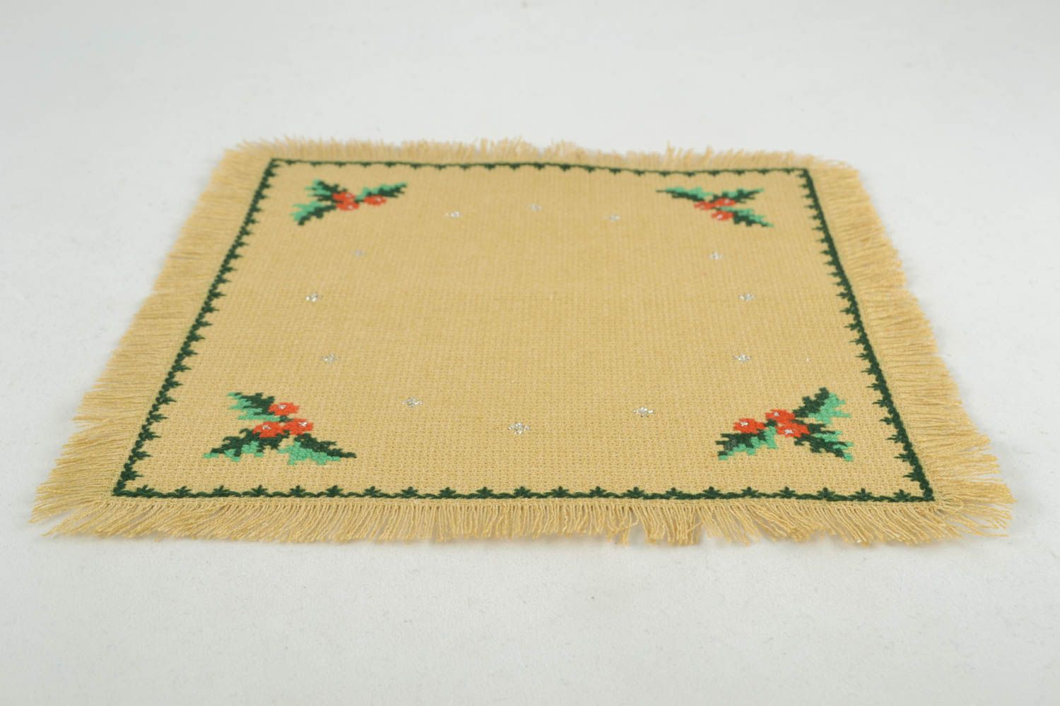 Christmas embroidered tablecloth photo 2