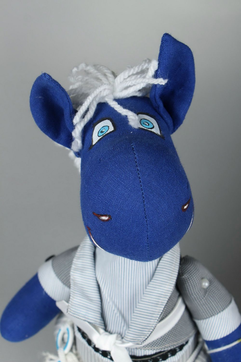Мягкая игрушка Синяя лошадь фото 2