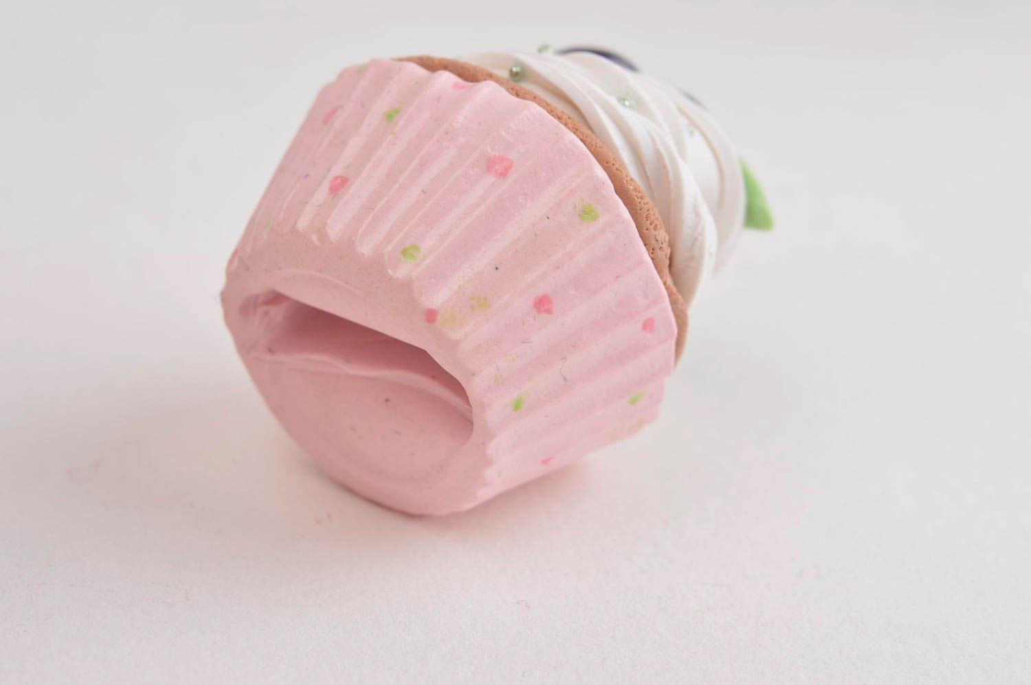 Cupcake artificiel fait main Décoration couverts avec cuillère Déco cuisine photo 3