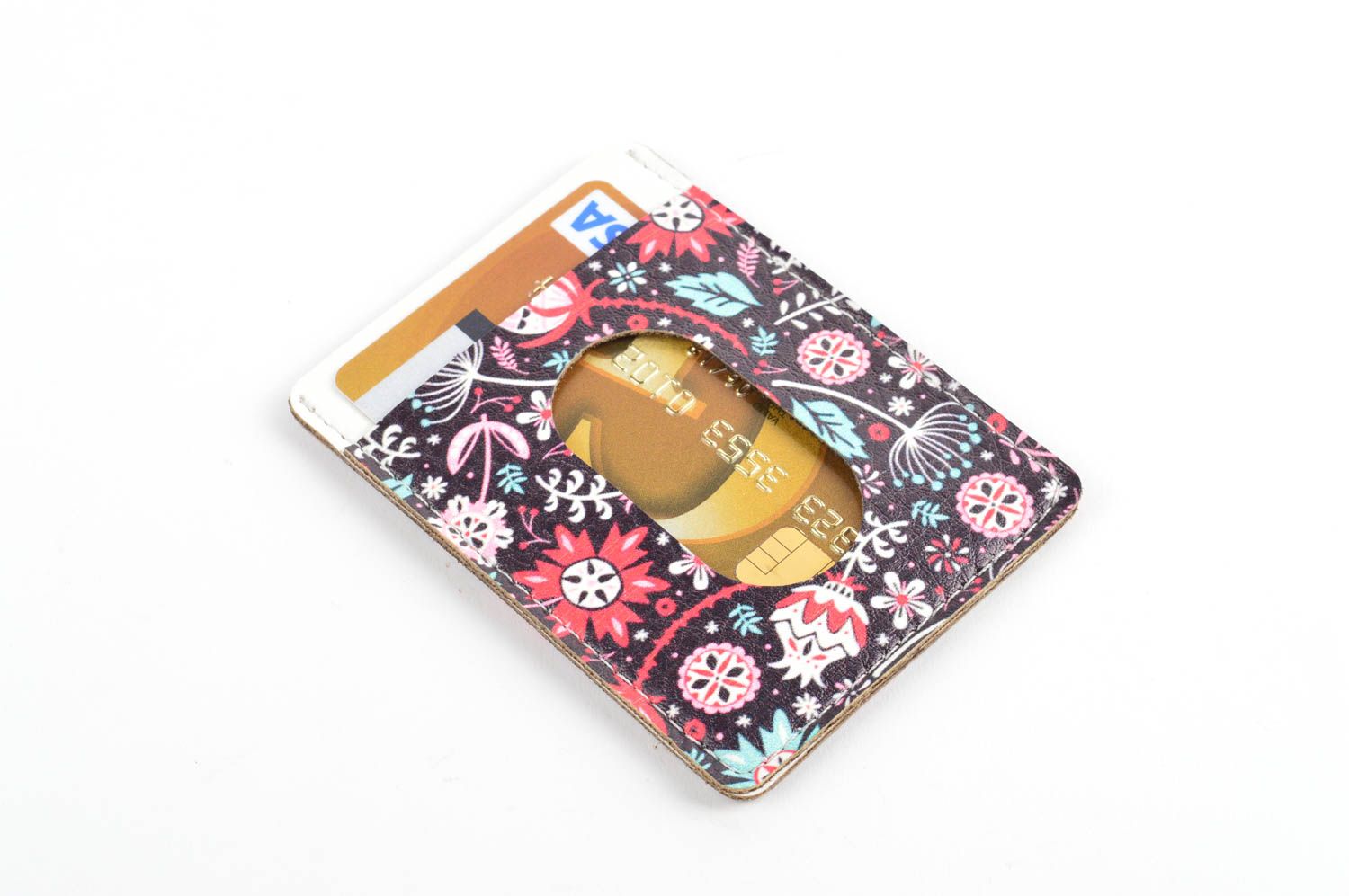 Handmade card holder credit card case card holder waller leather goods photo 4