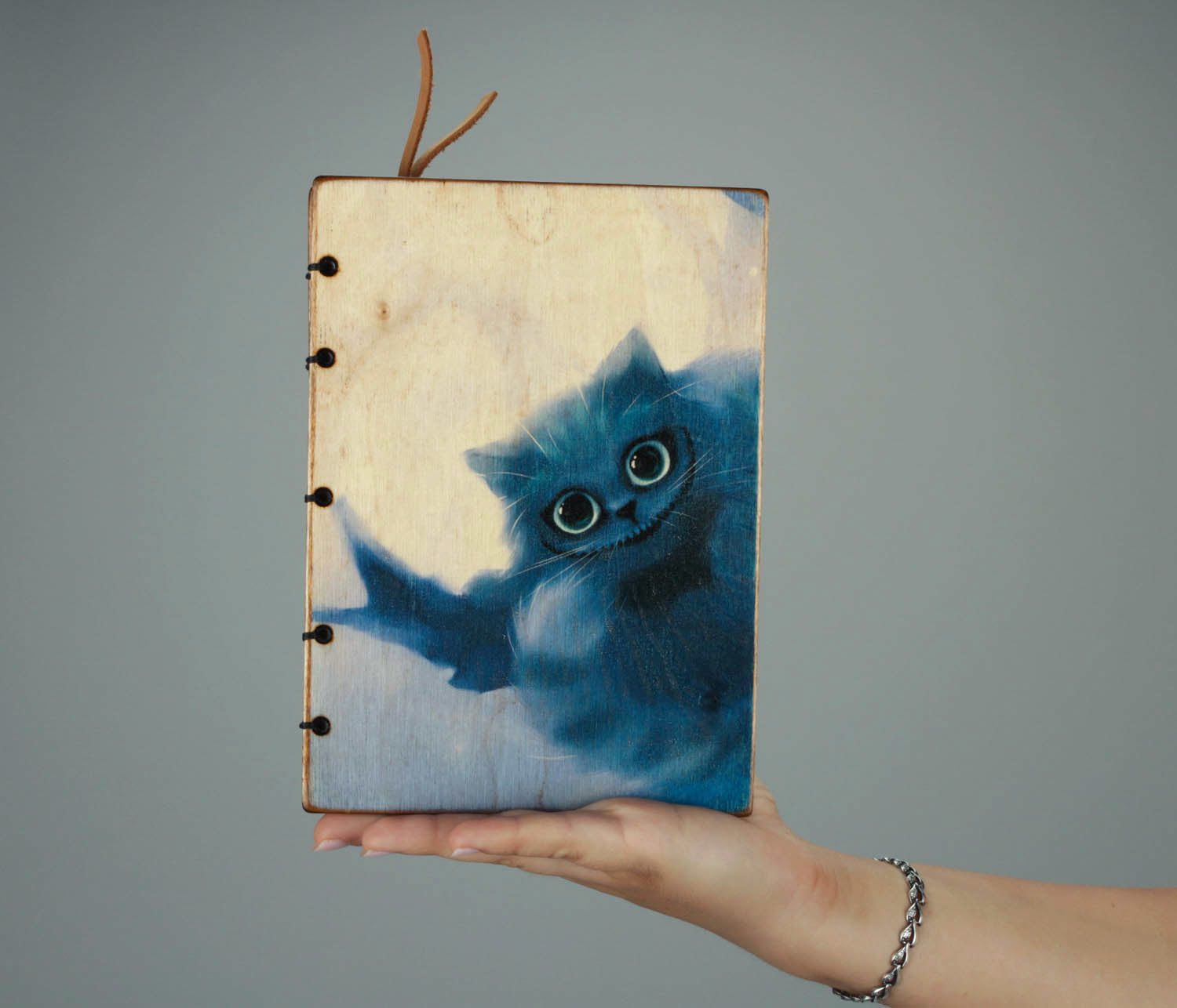 Leather notebook Cheshire Cat photo 5