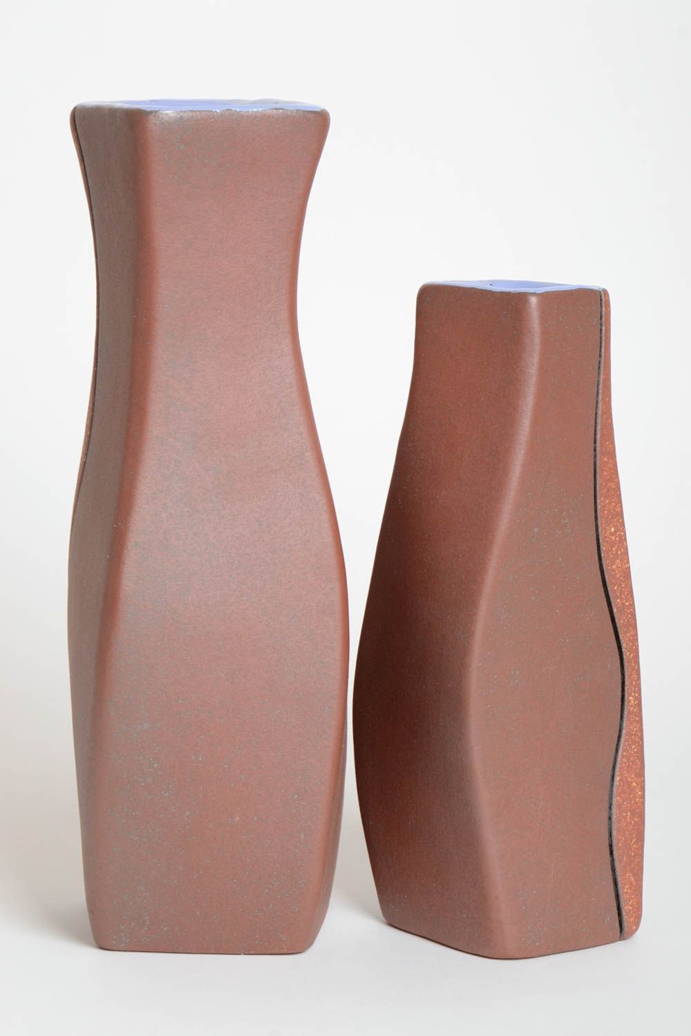 Vases design 2 pcs Déco maison fait main en céramique Cadeau original femme photo 4