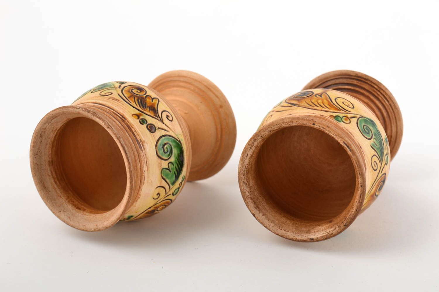Copas para vino hechas a mano de arcilla vajilla de cerámica regalo original foto 2