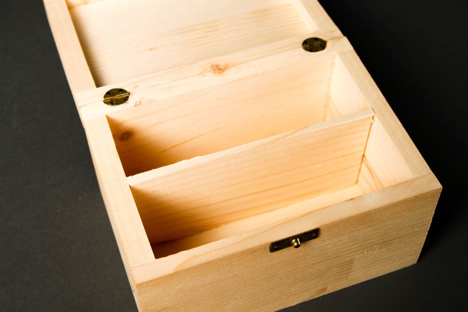Handmade wooden blank box DIY jewelry box design art supplies handmade gifts photo 5
