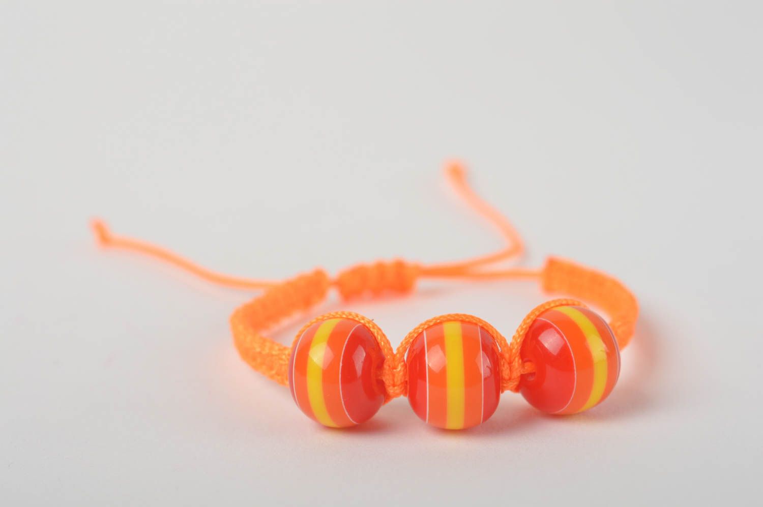Orange designer bracelet handmade woven bracelet elegant jewelry cute gift photo 5