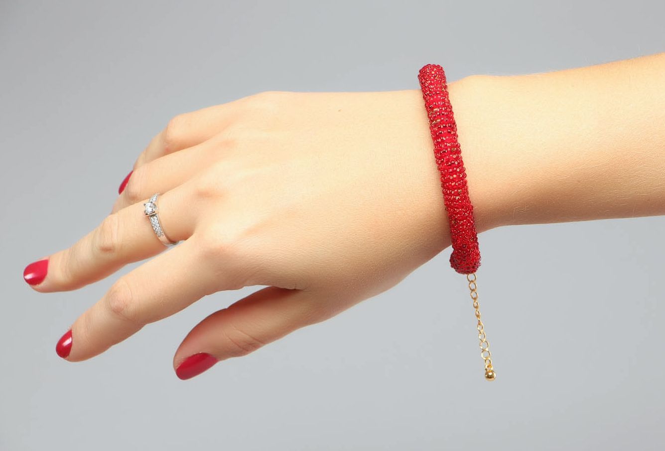 Bracciale di perline fatto a mano braccialetto originale e bello per donna foto 3