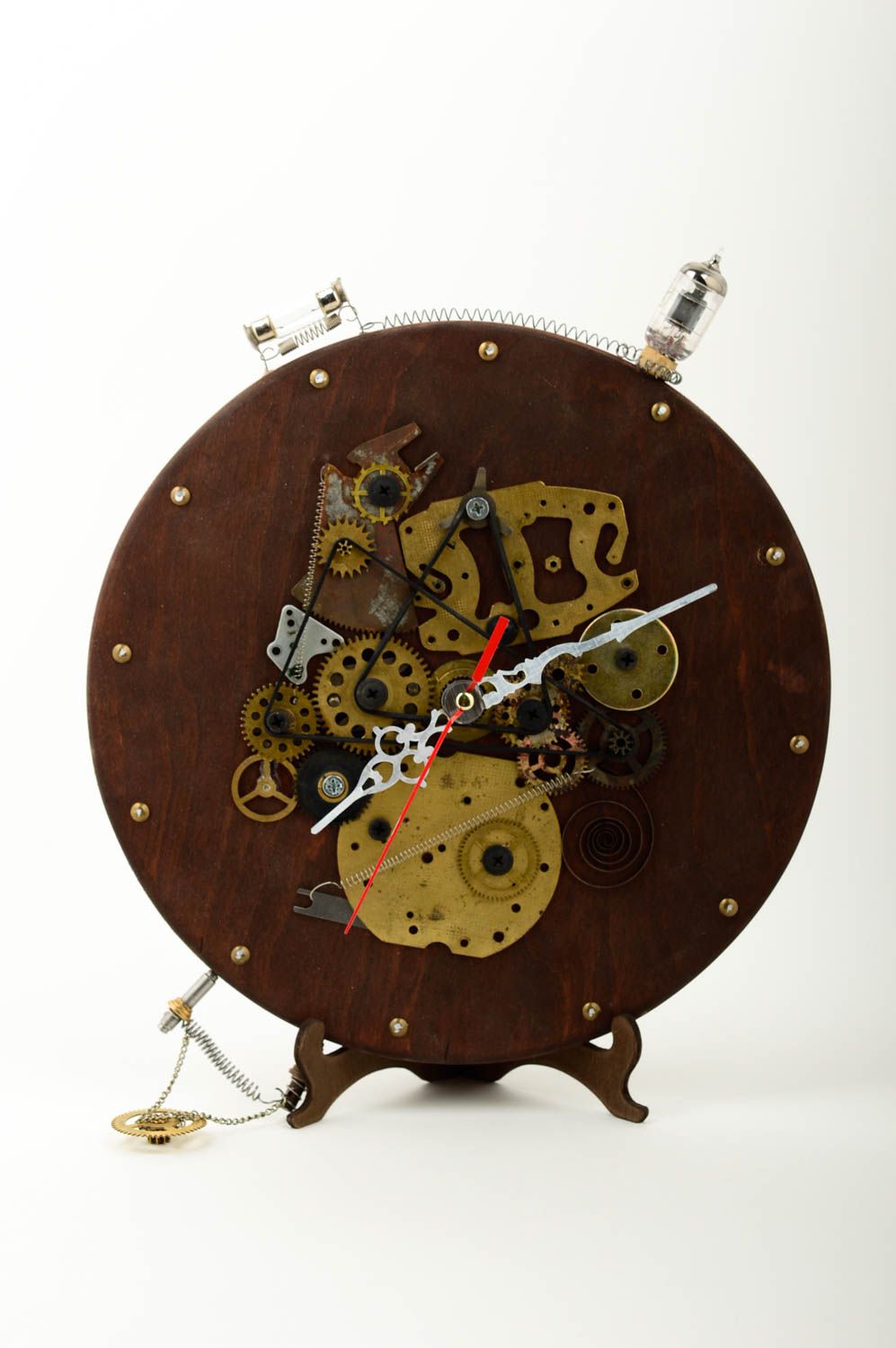 Оригинальные деревянные часы ручной работы настенные часы из дерева модные часы фото 2