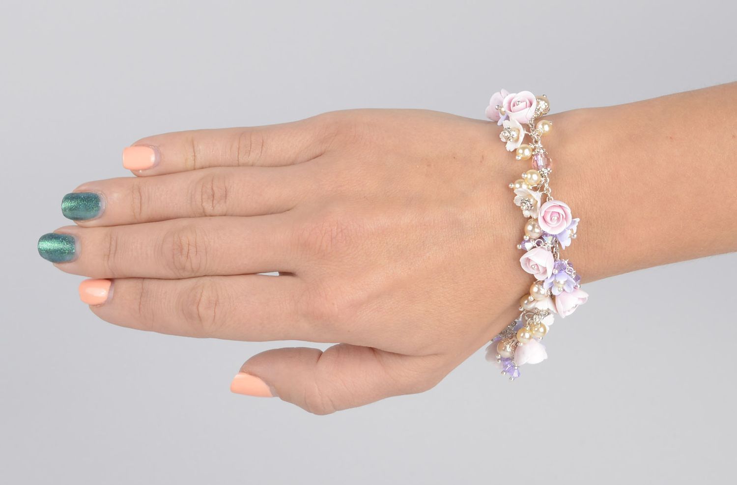 Blumen Armband handgemachter Schmuck elegantes Armband zierlich schön originell foto 6
