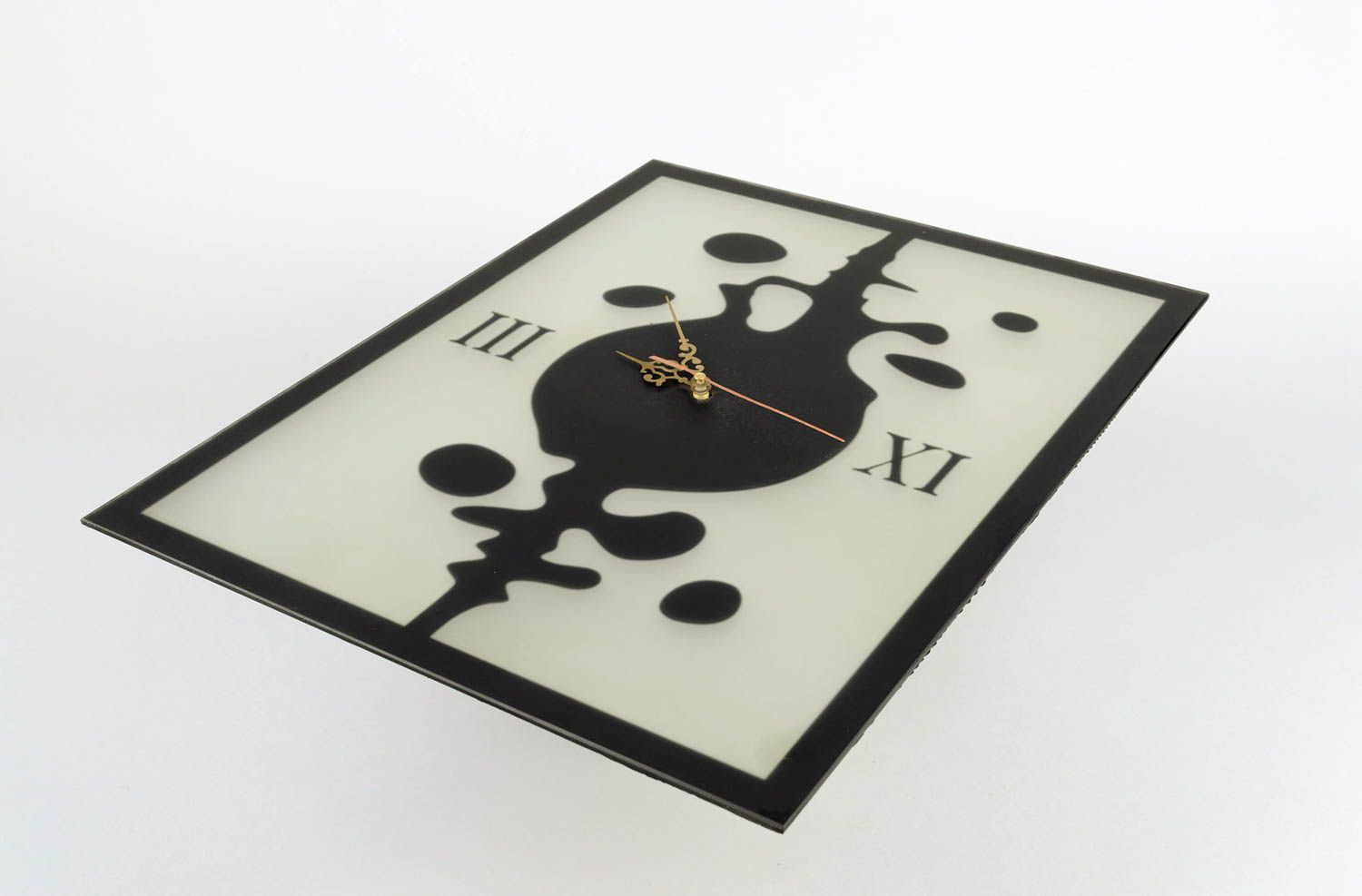 Модные часы ручной работы настенные часы из стекла необычные настенные часы  фото 1
