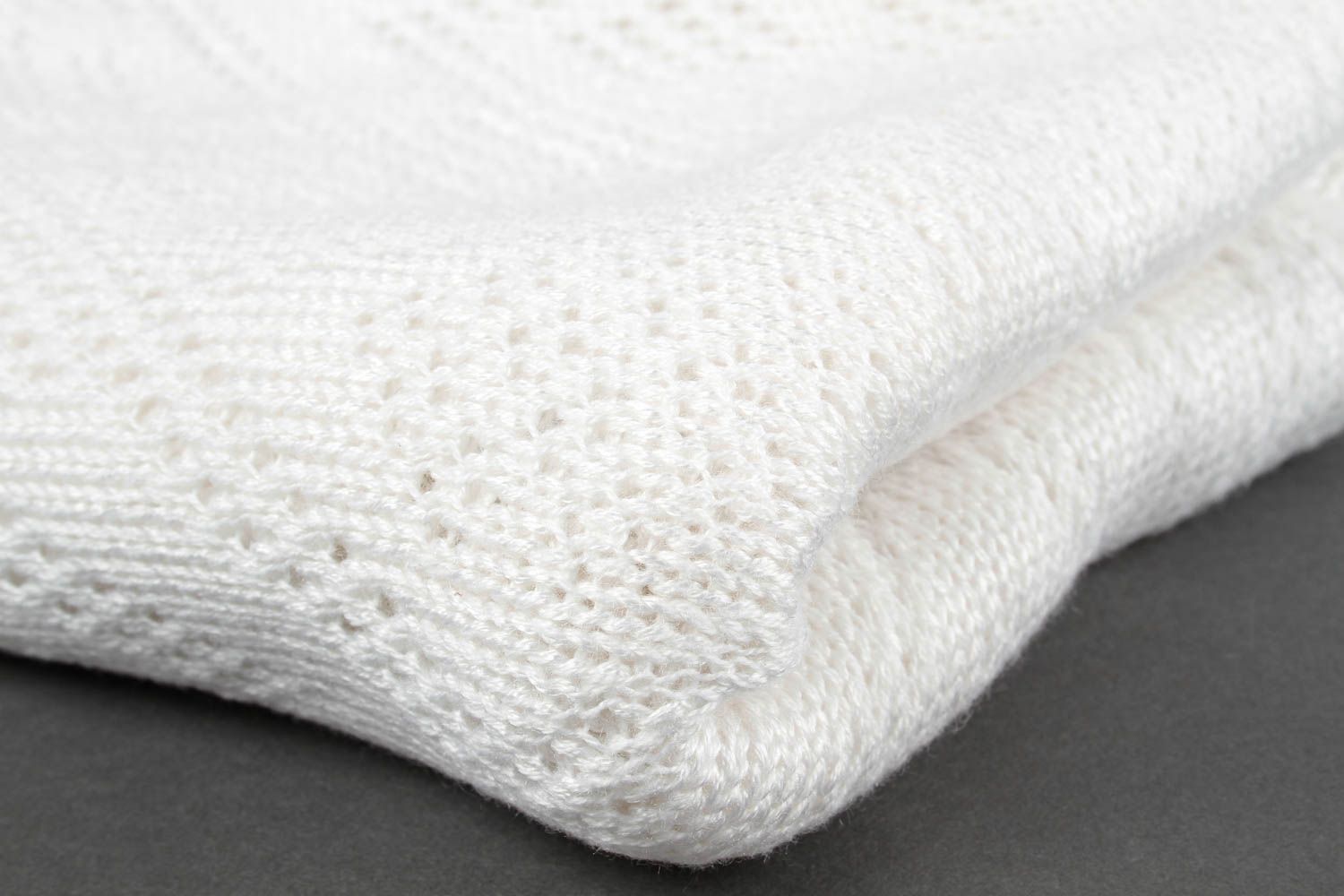 Одеяло ручной работы детское одеяло из пряжи вязаное одеяло белое красивое фото 3