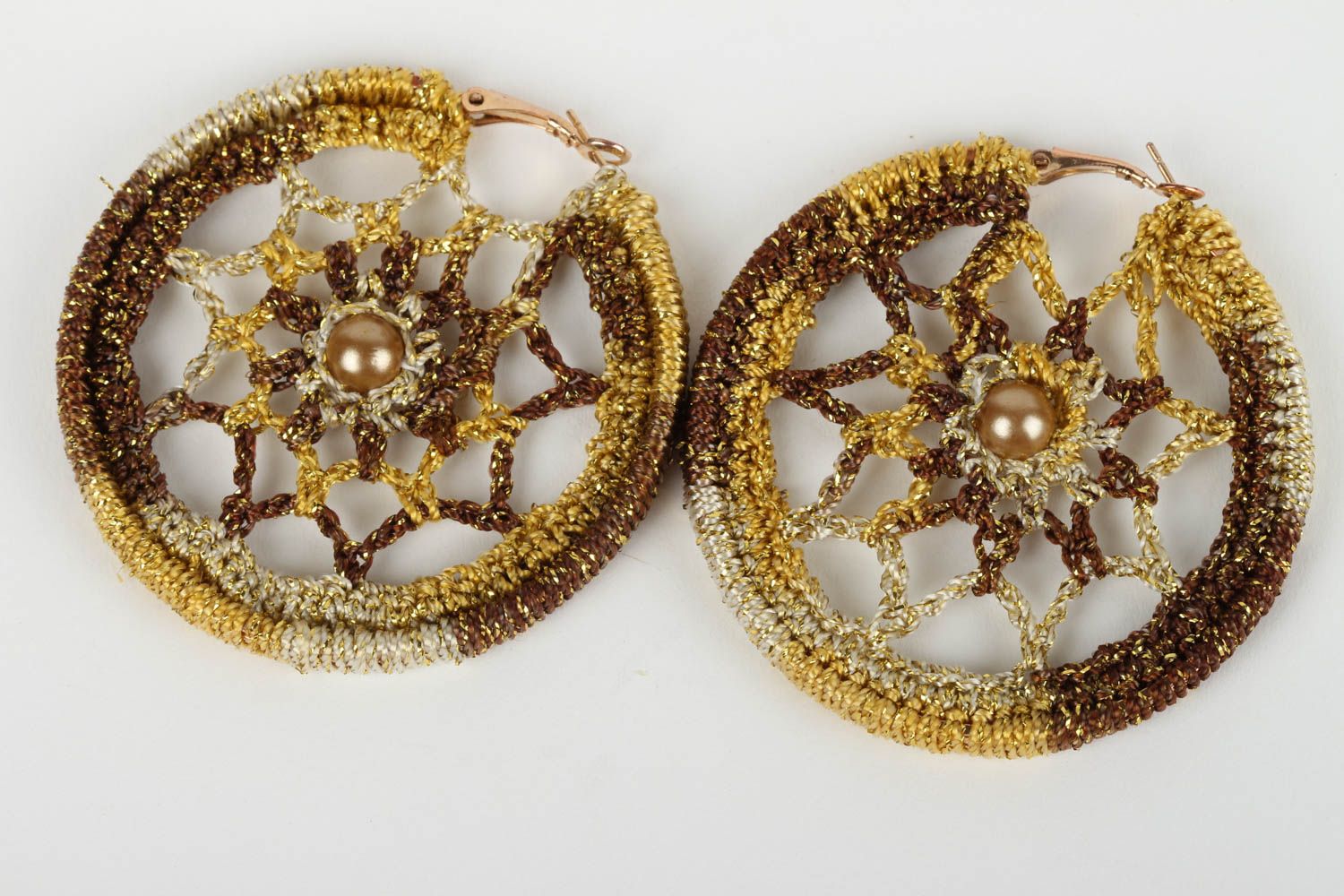 Handmade earrings crocheted earrings unusual jewelry designer accessory photo 2