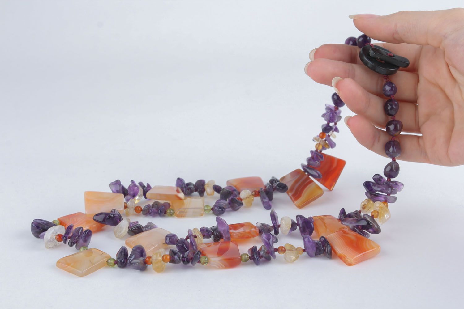 Necklace with natural stones photo 5