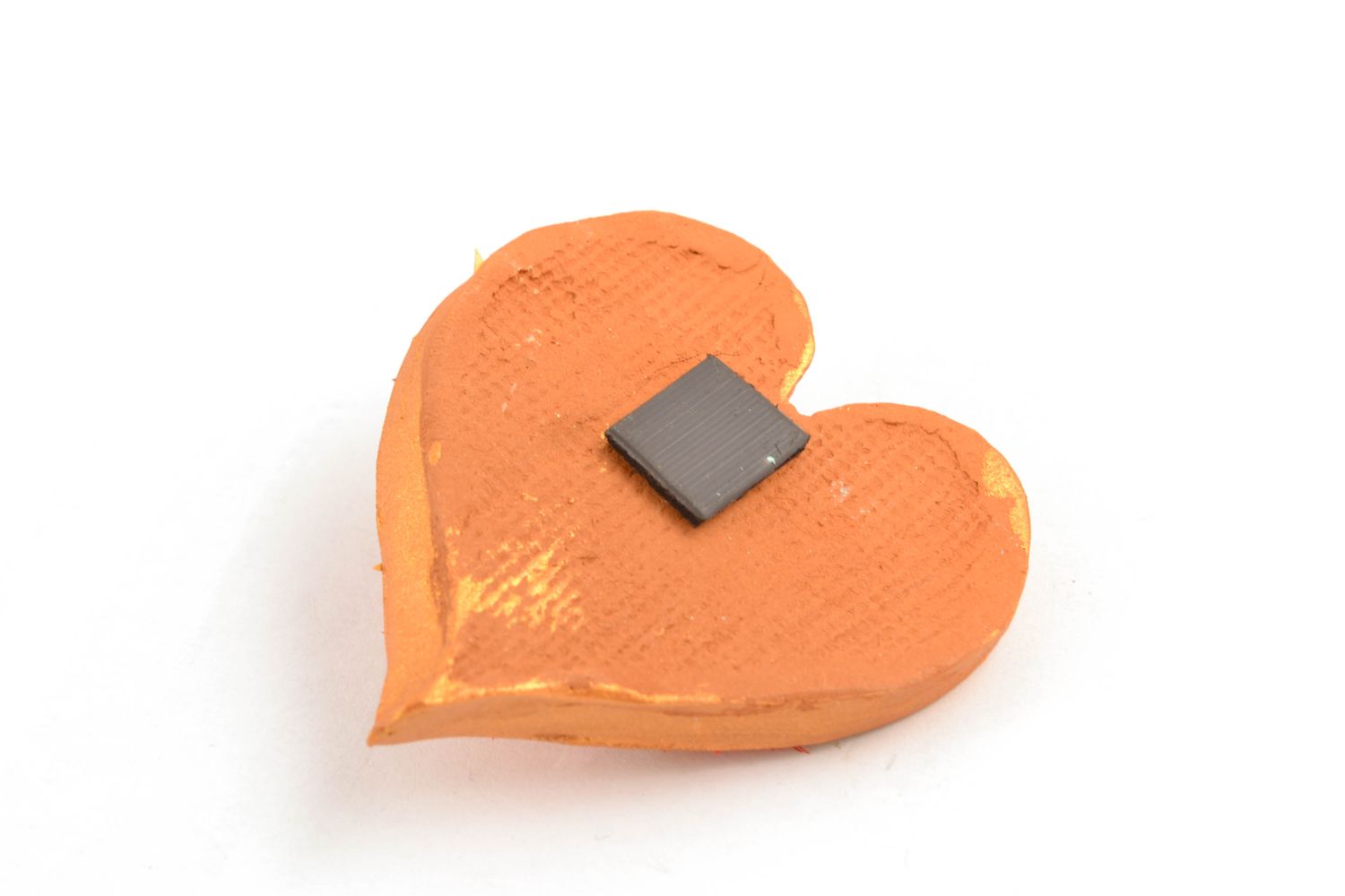 Ceramic fridge magnet Heart with Bow photo 5
