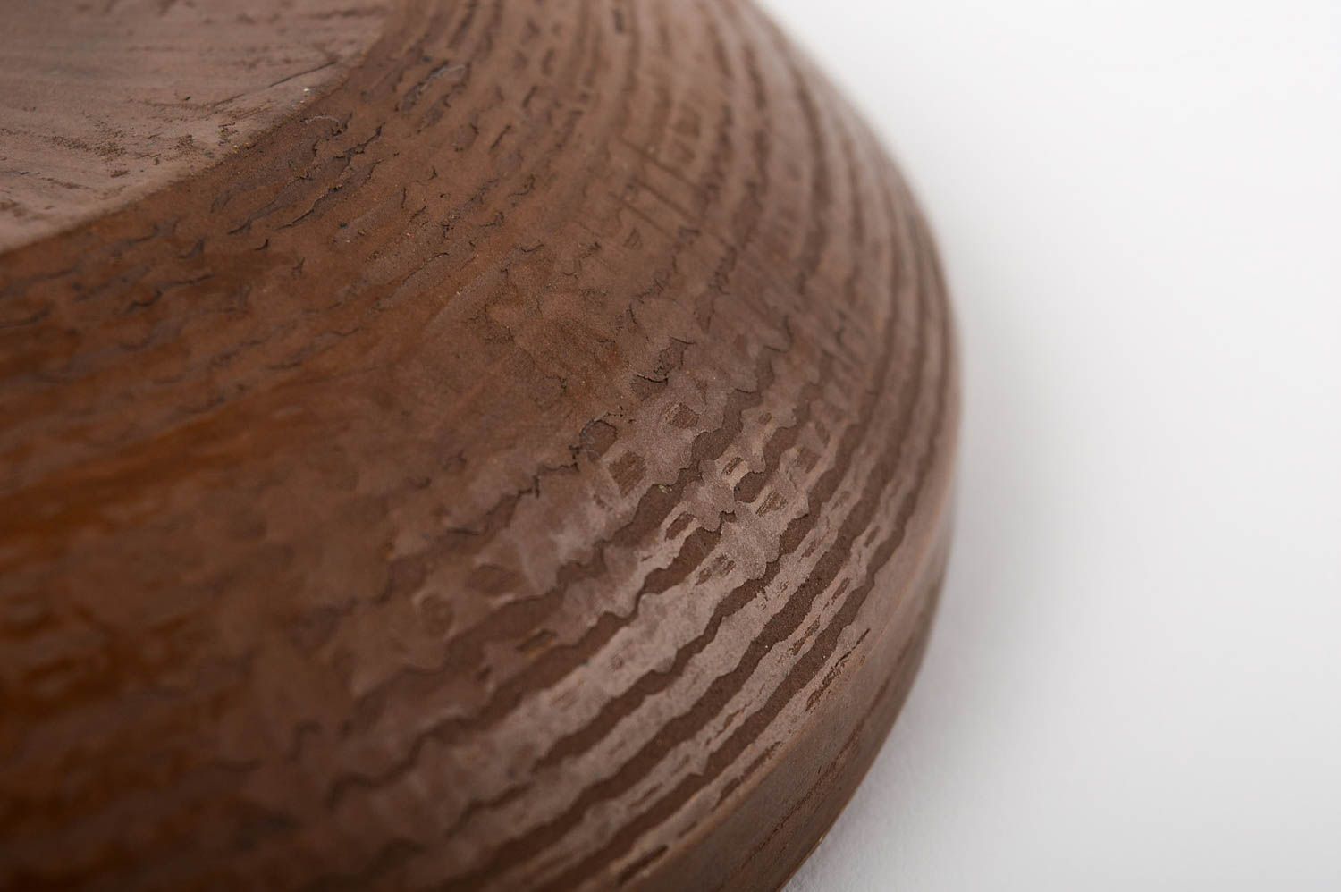 Керамическая тарелка ручной работы глиняная посуда молочная керамика 300 мл фото 4