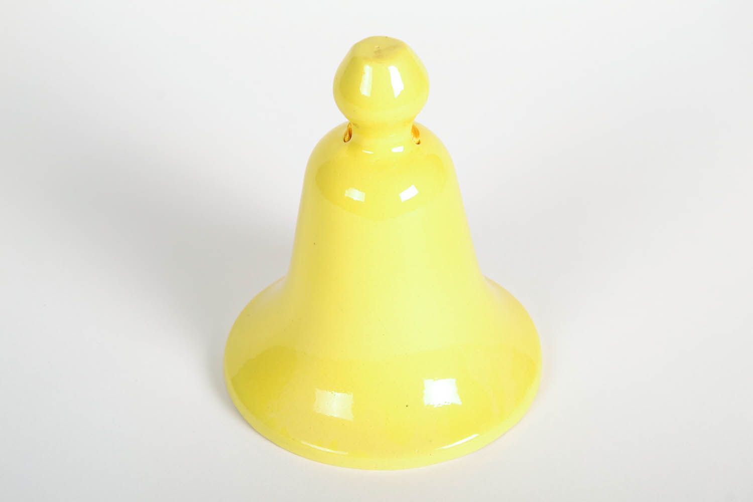 Керамический колокольчик желтый  фото 5