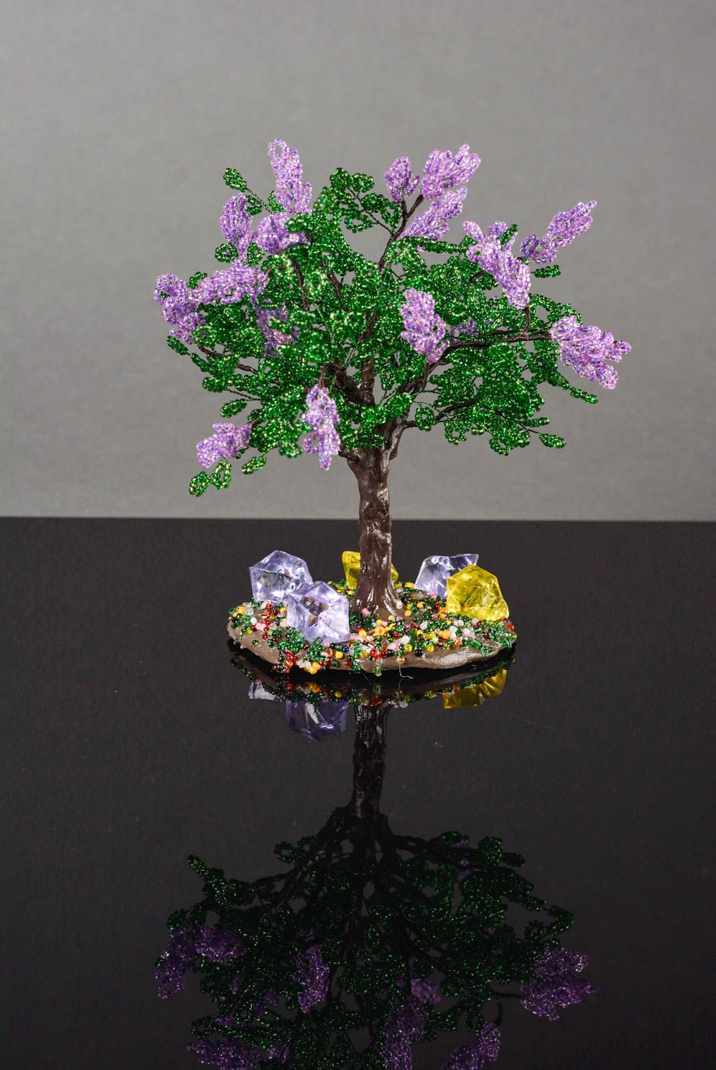 Handmade artificial tree beaded bonsai tree home design decorative use only photo 1