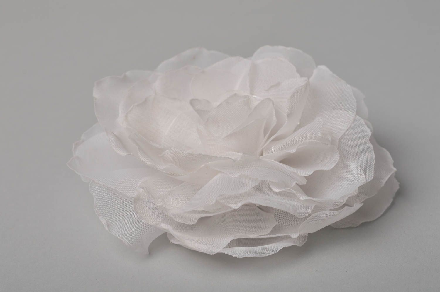 Pinza broche de flor blanca hecho a mano accesorio transformador regalo original foto 7