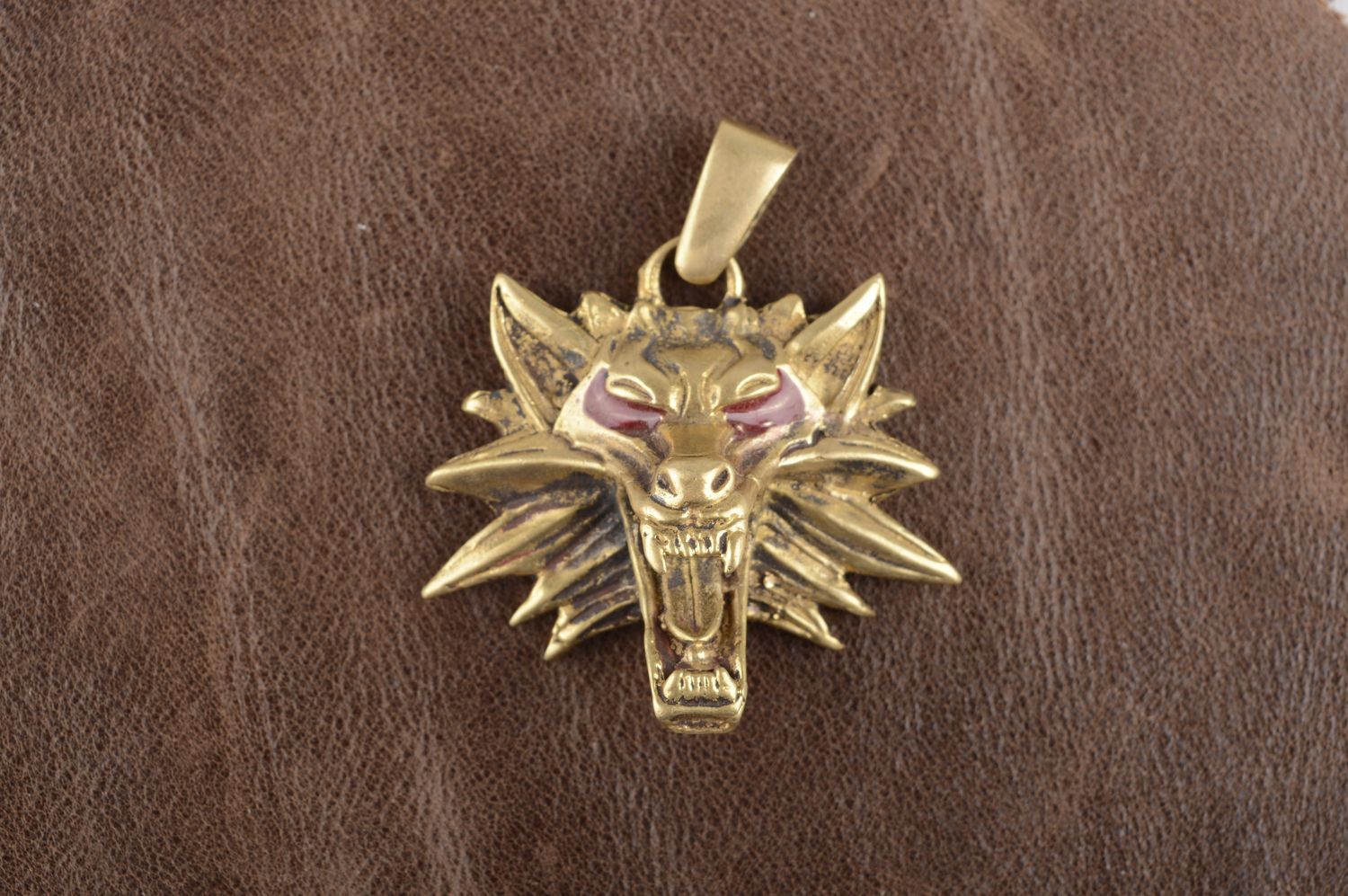 Pendentif métal Bijou fait main tigre Accessoire original Cadeau insolite photo 1