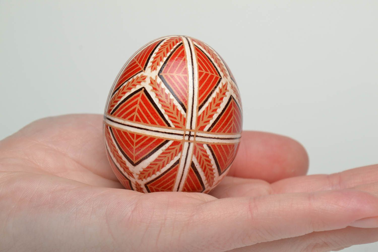Huevo de Pascua pintado con espigas de trigo foto 5