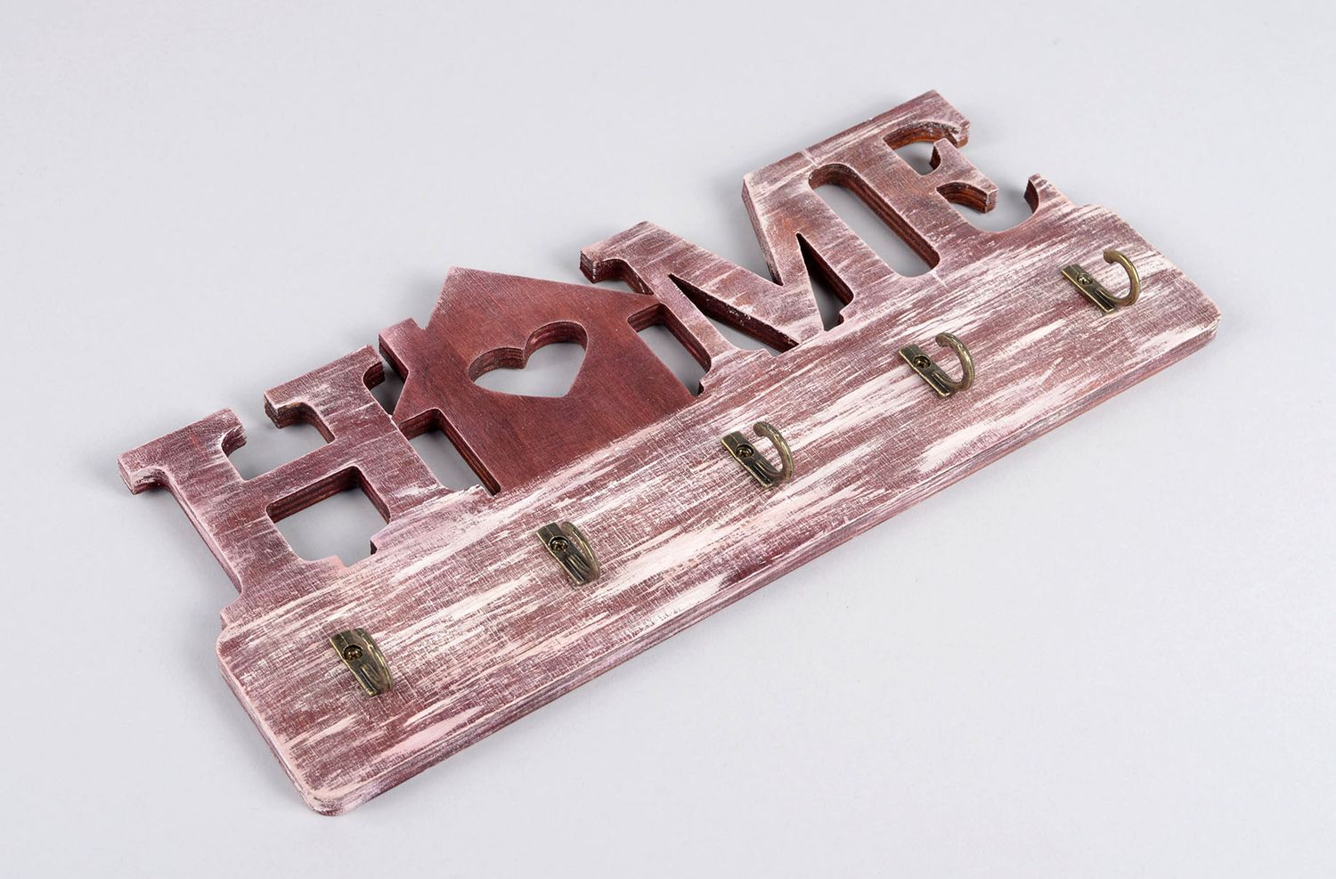 Handmade Schlüsselbrett aus Holz Hakenleiste für Schlüssel Design Schlüsselbrett foto 1