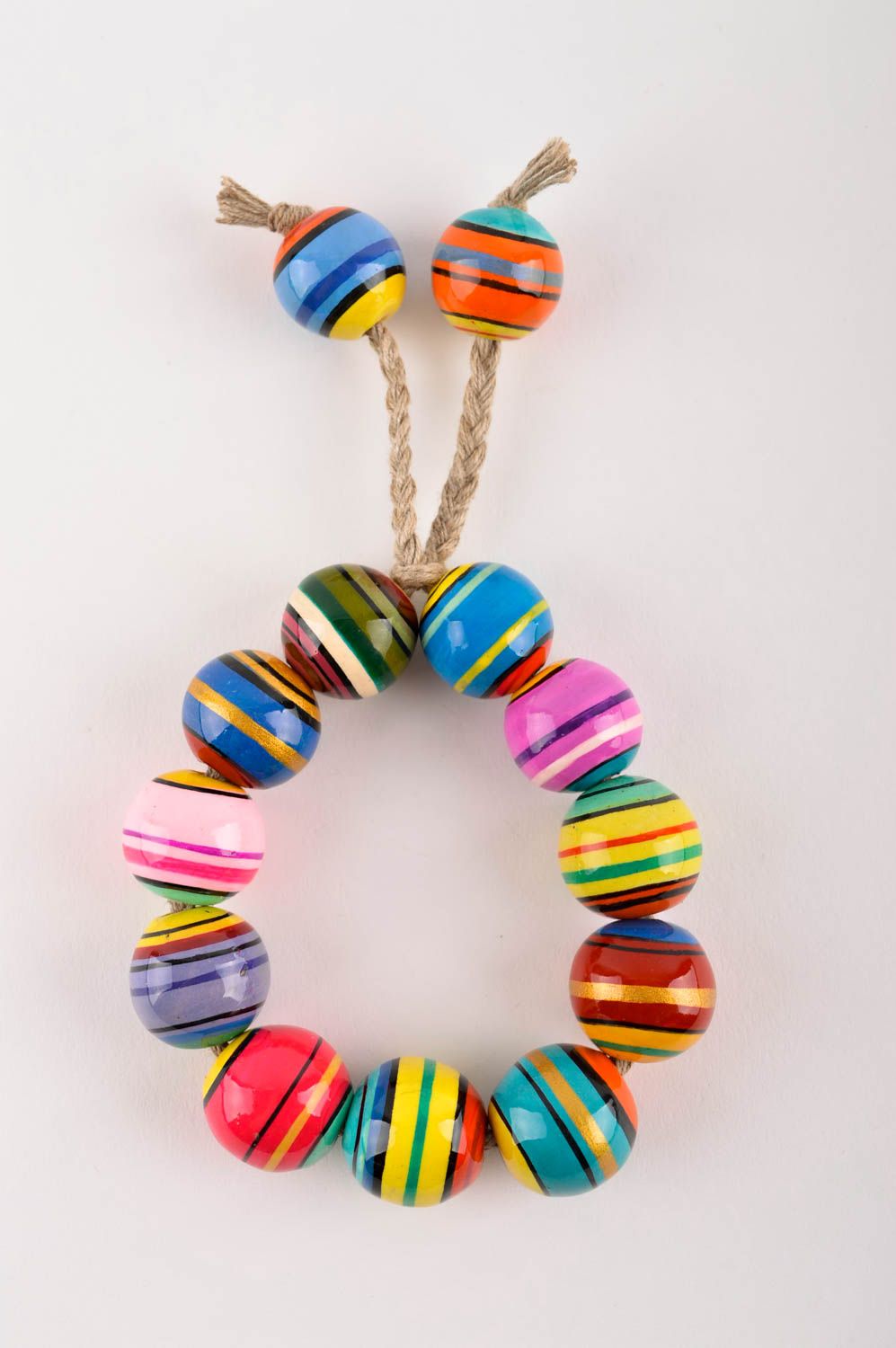Bracelet multicolore Bijou fait main perles en argile original Cadeau femme photo 5