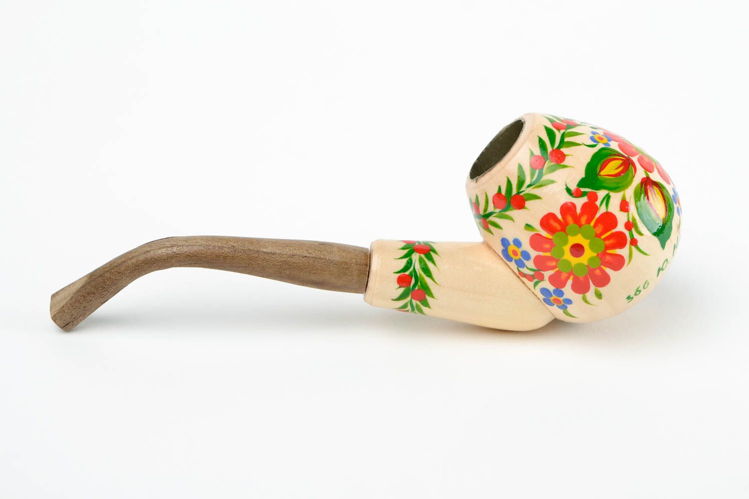 Трубка ручной работы с петриковской росписью курительная трубка декор для дома фото 4