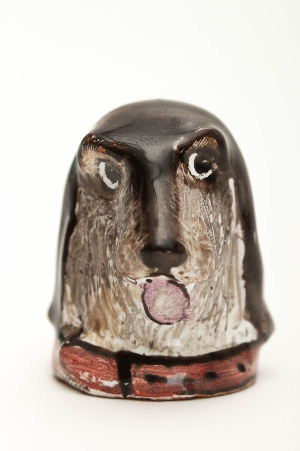 Keramik Handarbeit Fingerhut zum Nähen Geschenk Idee Keramik Deko Sammler Figur foto 4