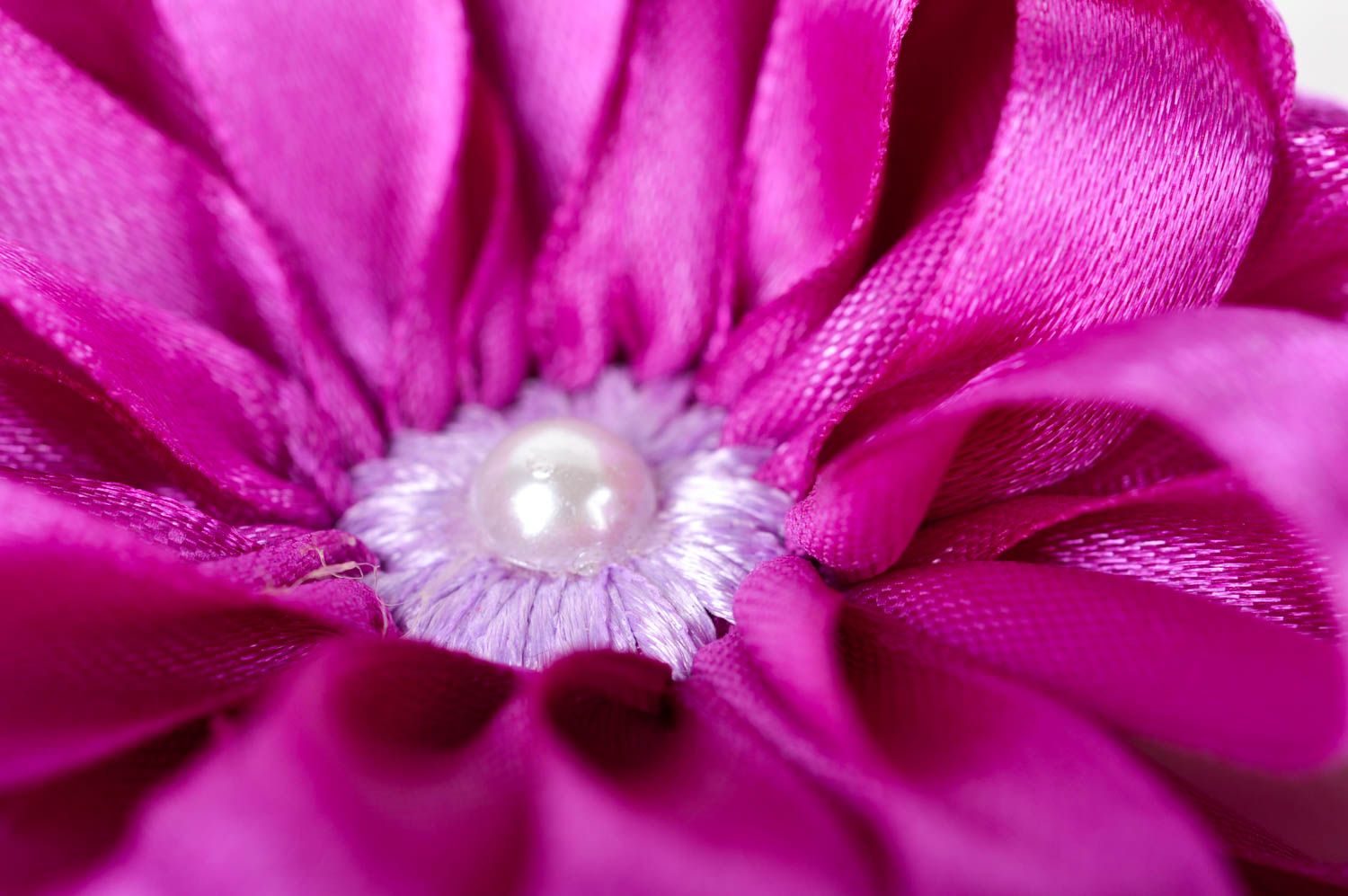 Élastique à cheveux fait main Accessoire cheveux fleur violette Cadeau femme photo 4